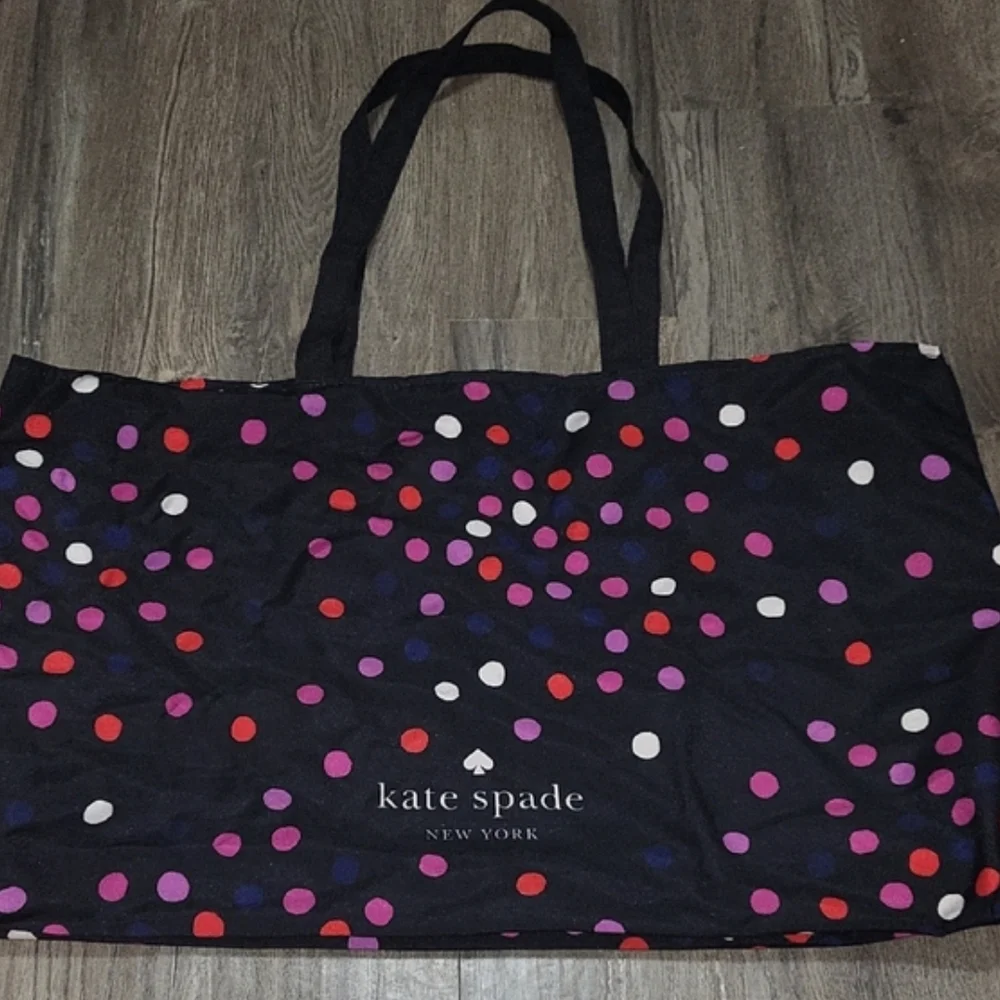 Kate Spade NY Confetti Tote Bag | Large Reusable | Black | NWOT - Picture 2 of 3